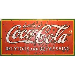 Large Coca-Cola Porcelain Sign