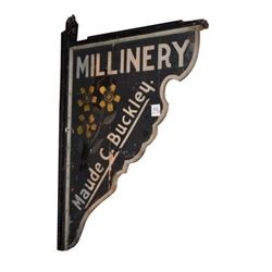 Maude Buckley Milinery Wood Sign