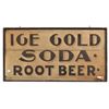 Image 1 : Ice Cold Soda Rootbeer Painted Wood Sign