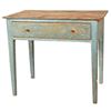 Image 1 : Antique Painted One Drawer Blue Table