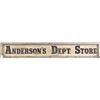 Image 1 : Anderson's Dept. Store Painted Wood SIgn