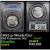 Image 1 : PCGS 1952-p Wash/Car Old Commem Half Dollar 50c Graded ms64 By PCGS