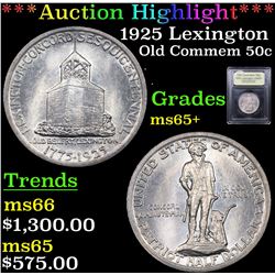 ***Auction Highlight*** 1925 Lexington Old Commem Half Dollar 50c Graded GEM+ Unc By USCG (fc)