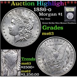 ***Auction Highlight*** 1886-o Morgan Dollar $1 Graded Select Unc By USCG (fc)