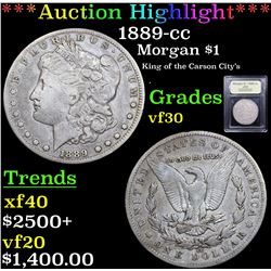 ***Auction Highlight*** 1889-cc Morgan Dollar $1 Graded vf++ By USCG (fc)