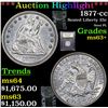 Image 1 : ***Auction Highlight*** 1877-cc Seated Liberty Quarter 25c Graded Select+ Unc By USCG (fc)