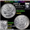 Image 1 : ***Auction Highlight*** 1892-p Morgan Dollar $1 Graded Choice Unc By USCG (fc)