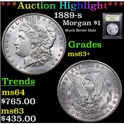***Auction Highlight*** 1889-s Morgan Dollar $1 Graded Select+ Unc By USCG (fc)