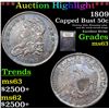 Image 1 : ***Auction Highlight*** 1809 Capped Bust Half Dollar 50c Graded Select Unc By USCG (fc)