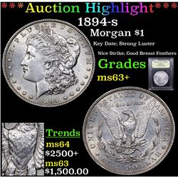 ***Auction Highlight*** 1894-s Morgan Dollar $1 Graded Select+ Unc By USCG (fc)