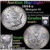 Image 1 : ***Auction Highlight*** 1894-s Morgan Dollar $1 Graded Select+ Unc By USCG (fc)