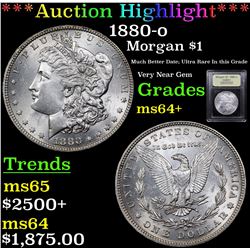 ***Auction Highlight*** 1880-o Morgan Dollar $1 Graded Choice+ Unc By USCG (fc)