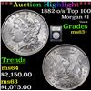 Image 1 : ***Auction Highlight*** 1882-o/s Top 100 Morgan Dollar $1 Graded Select+ Unc By USCG (fc)