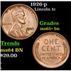 Image 1 : 1926-p Lincoln Cent 1c Grades Select+ Unc BN