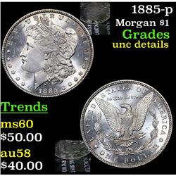 1885-p Morgan Dollar $1 Grades Unc Details