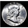 Image 2 : 1958-p Franklin Half Dollar 50c Grades Choice+ Unc
