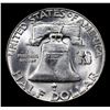 Image 3 : 1958-p Franklin Half Dollar 50c Grades Choice+ Unc