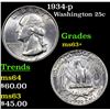 Image 1 : 1934-p Washington Quarter 25c Grades Select+ Unc
