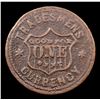 Image 2 : (1863) Us Copper Civil War Token 1c Grades vf details