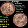 Image 1 : 1909-p Lincoln Cent 1c Grades GEM Unc BN