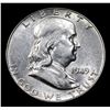 Image 2 : 1949-p Franklin Half Dollar 50c Grades Select Unc+ FBL