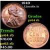 Image 1 : 1940 Lincoln Cent 1c Grades Select Proof RB