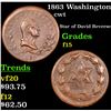 Image 1 : 1863 Washington Civil War Token 1c Grades f+