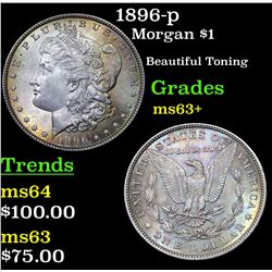1896-p Morgan Dollar $1 Grades Select+ Unc
