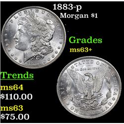 1883-p Morgan Dollar $1 Grades Select+ Unc
