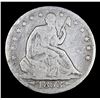 Image 2 : 1853-p Arrows & Rays Seated Half Dollar 50c Grades f+