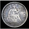 Image 2 : 1841-o 'o' Above Bow Seated Liberty Half Dime 1/2 10c Grades vf+