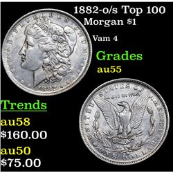 1882-o/s Top 100 Morgan Dollar $1 Grades Choice AU