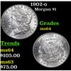 Image 1 : 1902-o Morgan Dollar $1 Grades Choice Unc