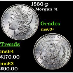 1880-p Morgan Dollar $1 Grades Select+ Unc