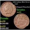 Image 1 : 1863 indian Mint Error Civil War Token 1c Grades Select AU