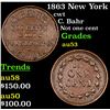 Image 1 : 1863 New York Civil War Token 1c Grades Select AU