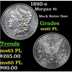 1890-s Morgan Dollar $1 Grades Unc+ PL