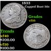 Image 1 : 1833 Capped Bust Half Dollar 50c Grades vf++