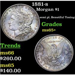 1881-s Morgan Dollar $1 Grades GEM+ Unc