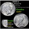 Image 1 : 1923-s Peace Dollar $1 Grades Select+ Unc