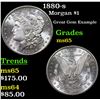 Image 1 : 1880-s Morgan Dollar $1 Grades GEM Unc