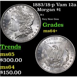 1883/18-p Vam 12a Morgan Dollar $1 Grades Choice+ Unc