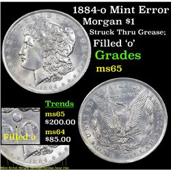 1884-o Mint Error Morgan Dollar $1 Grades GEM Unc