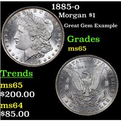 1885-o Morgan Dollar $1 Grades GEM Unc