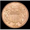 Image 2 : 1866 Two Cent Piece 2c Grades Select Unc BN