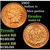 Image 1 : 1907 Indian Cent 1c Grades Choice Unc RD