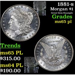1881-s Morgan Dollar $1 Grades GEM Unc PL