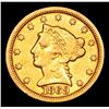 Image 2 : 1869-s Gold Liberty Quarter Eagle $2 1/2 Grades vf+