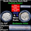 Image 1 : Buffalo Nickel Shotgun Roll in Old Bank Style 'Bell Telephone'  Wrapper 1919 & d Mint Ends