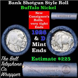 Buffalo Nickel Shotgun Roll in Old Bank Style 'Bell Telephone'  Wrapper 1926 & d Mint Ends